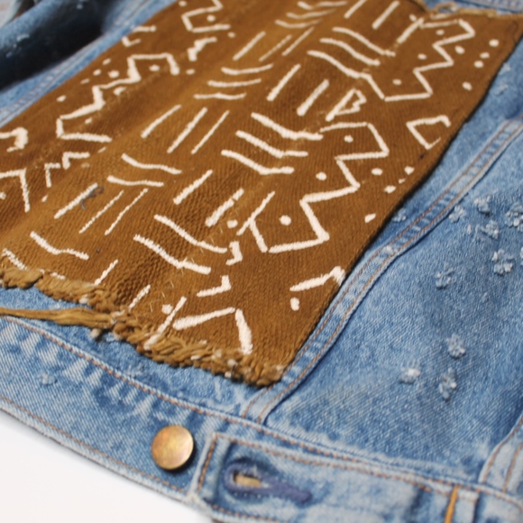 Mudcloth Denim Jacket - Picture 2 of 5